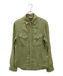 NIGEL CABOURN（ナイジェルケーボン）の古着「リネンシャツ」｜グリーン
