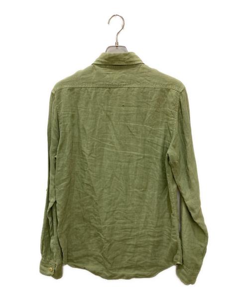 NIGEL CABOURN（ナイジェルケーボン）NIGEL CABOURN (ナイジェルケーボン) リネンシャツ グリーン サイズ:48の古着・服飾アイテム