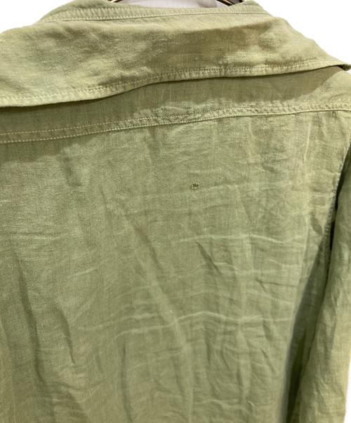 NIGEL CABOURN（ナイジェルケーボン）NIGEL CABOURN (ナイジェルケーボン) リネンシャツ グリーン サイズ:48の古着・服飾アイテム
