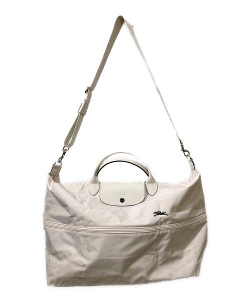 LONGCHAMP（ロンシャン）LONGCHAMP (ロンシャン) ル プリアージュ クラブ/ボストンバッグ ホワイトの古着・服飾アイテム