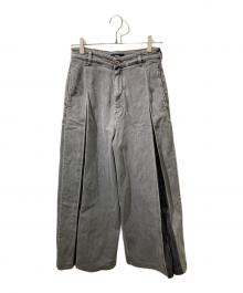 DIESEL（ディーゼル）の古着「カットオフデニムワイドパンツ」｜グレー