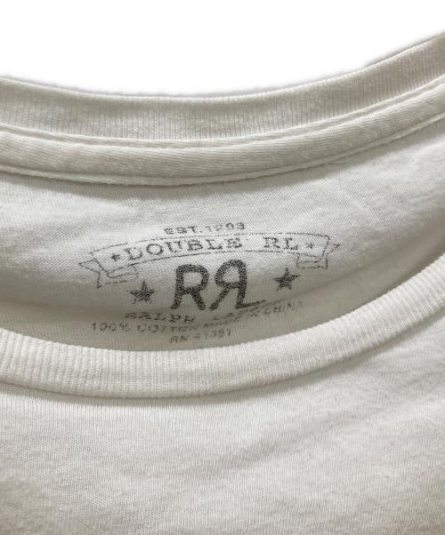 RRL（ダブルアールエル）RRL (ダブルアールエル) ロゴプリントカットソー ホワイト サイズ:Sの古着・服飾アイテム