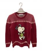 COACH×PEANUTSコーチ×ピーナッツ）の古着「スヌーピー セーター」｜レッド