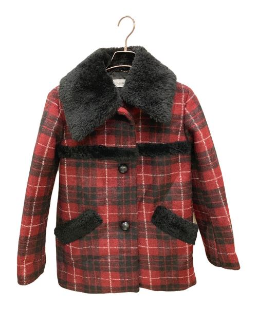 COACH（コーチ）COACH (コーチ) チェックコート レッドの古着・服飾アイテム
