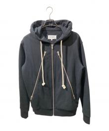 Maison Margiela（メゾンマルジェラ）の古着「八の字ジップパーカー」｜ブラック