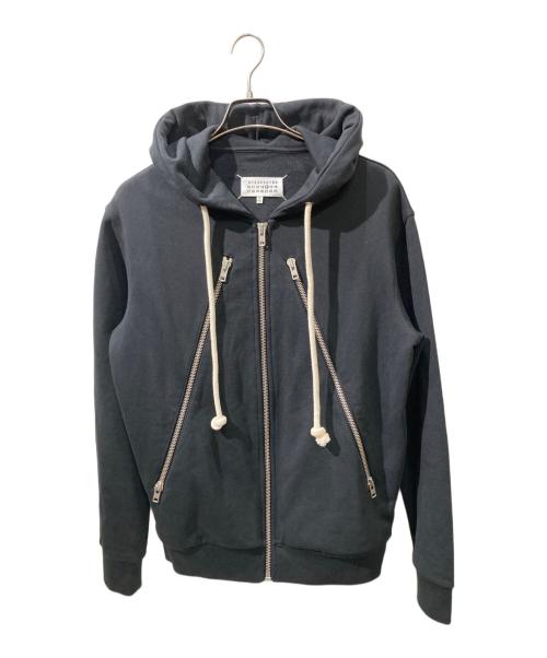 Maison Margiela（メゾンマルジェラ）Maison Margiela (メゾンマルジェラ) 八の字ジップパーカー ブラック サイズ:44の古着・服飾アイテム