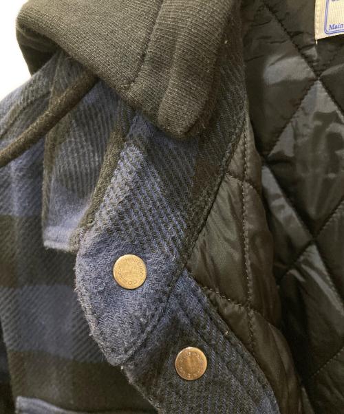 OFFWHITE（オフホワイト）OFFWHITE (オフホワイト) フードネルブロックチェックジャケット ブルー サイズ:Sの古着・服飾アイテム