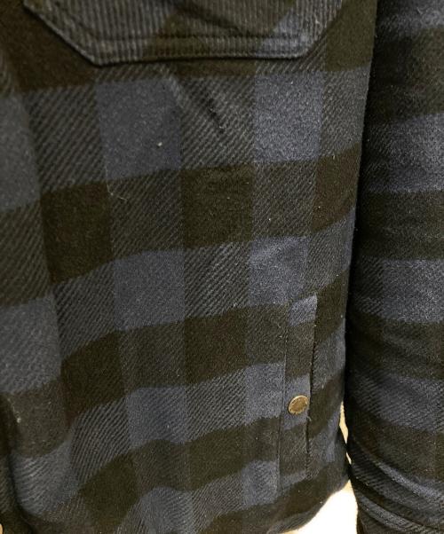 OFFWHITE（オフホワイト）OFFWHITE (オフホワイト) フードネルブロックチェックジャケット ブルー サイズ:Sの古着・服飾アイテム