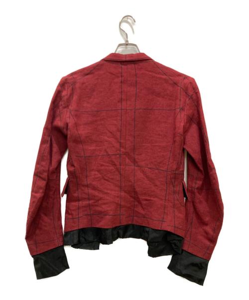 NEMETH（ネメス）NEMETH (ネメス) デザインジャケット・サルエパンツ リネンセットアップ レッド サイズ:SSの古着・服飾アイテム