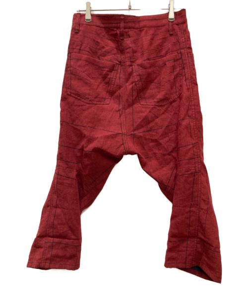 NEMETH（ネメス）NEMETH (ネメス) デザインジャケット・サルエパンツ リネンセットアップ レッド サイズ:SSの古着・服飾アイテム