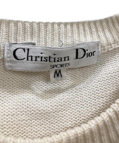 Christian Dior Sports（クリスチャン ディオールスポーツ）Christian Dior Sports (クリスチャン ディオールスポーツ) ノースリーブニット アイボリー サイズ:Mの古着・服飾アイテム