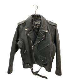 EEZAN（イーザン）の古着「ダブルライダースジャケット」｜ブラック