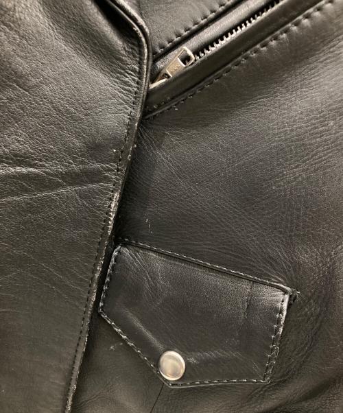 EEZAN（イーザン）EEZAN (イーザン) ダブルライダースジャケット ブラック サイズ:42の古着・服飾アイテム