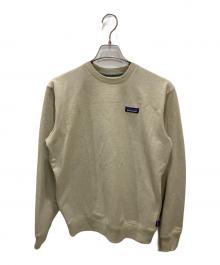 Patagonia（パタゴニア）の古着「P-6 LABEL UPRISAL CREW SWEATSHIRT」｜ベージュ