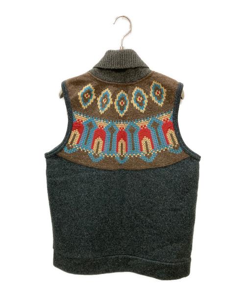 GYPSY & SONS（ジプシーアンドサンズ）GYPSY & SONS (ジプシーアンドサンズ) 刺繍ネイティブベスト / カウンチンベスト グレー サイズ:Mの古着・服飾アイテム