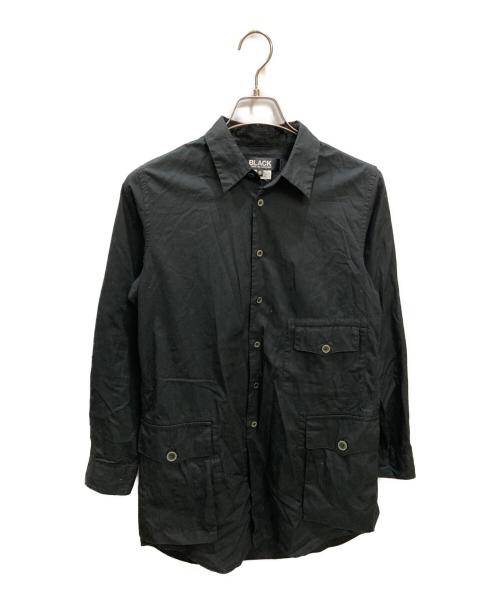 BLACK COMME des GARCONS（ブラックコムデギャルソン）BLACK COMME des GARCONS (ブラックコムデギャルソン) ロングシャツ ブラック サイズ:Sの古着・服飾アイテム