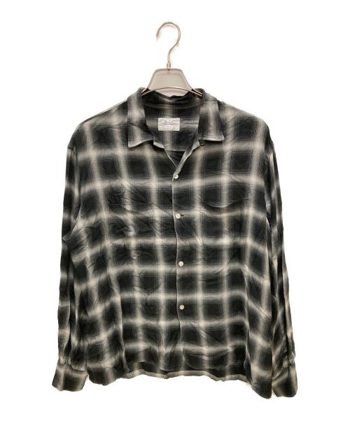 TOWN CRAFT（タウンクラフト）TOWN CRAFT (タウンクラフト) 60's復刻オンブレチェックシャツ ブラック サイズ:Mの古着・服飾アイテム