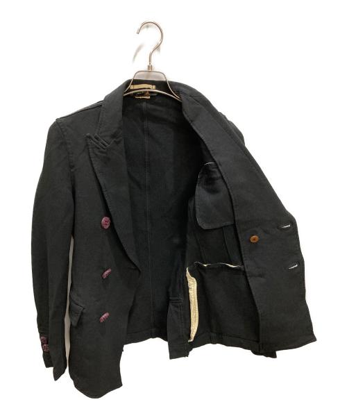 COMME des GARCONS HOMME PLUS（コムデギャルソンオムプリュス）COMME des GARCONS HOMME PLUS (コムデギャルソンオムプリュス) ポリ縮絨ダブルボタンジャケット ブラック サイズ:XSの古着・服飾アイテム