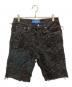 INNOCENCE NYC（イノセンス ニューヨーク）の古着「PATCHWORK DENIM SHORTS」｜ブラック