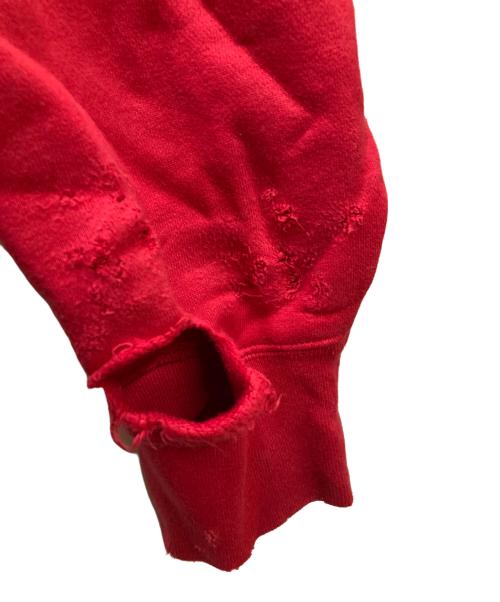 KOLOR（カラー）KOLOR (カラー) ダメージ加工スウェット レッド サイズ:4の古着・服飾アイテム