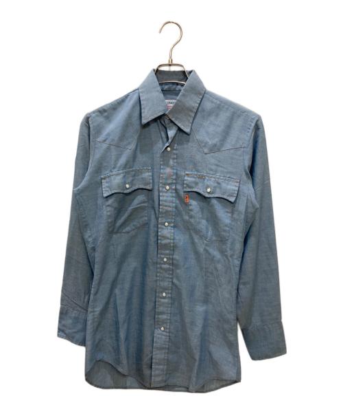 LEVI'S（リーバイス）LEVI'S (リーバイス) ヴィンテージシャンブレーウエスタンシャツ ブルー サイズ:Sの古着・服飾アイテム