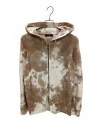 1piu1uguale3ウノピュウノウグァーレトレ）の古着「TIE DYE ZIP PARKA」｜ブラウン