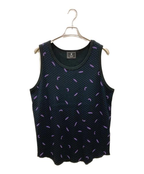 TUITACI（ツイタチ）TUITACI (ツイタチ) フェザーワッフルタンク ブラック サイズ:Mの古着・服飾アイテム
