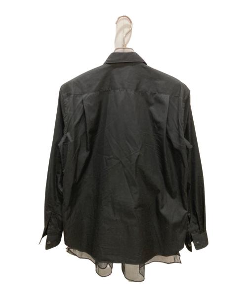 COMME des GARCONS HOMME PLUS（コムデギャルソンオムプリュス）COMME des GARCONS HOMME PLUS (コムデギャルソンオムプリュス) チュールドッキングデザインシャツ ブラック サイズ:Sの古着・服飾アイテム