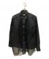 COMME des GARCONS HOMME PLUS（コムデギャルソンオムプリュス）の古着「チュールドッキングデザインシャツ」｜ブラック