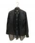COMME des GARCONS HOMME PLUS（コムデギャルソンオムプリュス）の古着「チュールドッキングデザインシャツ」｜ブラック