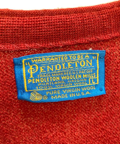 PENDLETON（ペンドルトン）PENDLETON (ペンドルトン) ヴィンテージウールカーディガン レッド サイズ:Lの古着・服飾アイテム