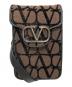 VALENTINO（ヴァレンティノ）の古着「Vロゴ ミニクロスショルダーバッグ」｜ブラウン
