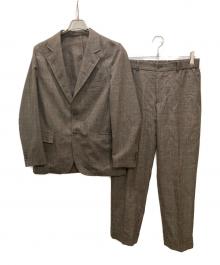 MACKINTOSH LONDON（マッキントッシュ ロンドン）の古着「チェックセットアップスーツ」｜ブラウン