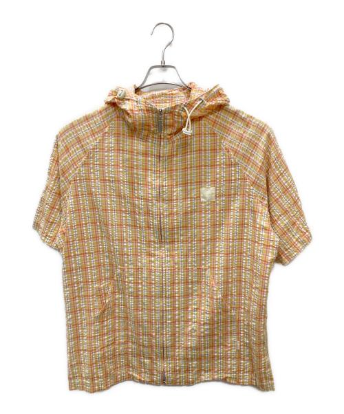 KARL HELMUT（カールヘルム）KARL HELMUT (カールヘルム) タータンチェックプルオーバーシャツ オレンジ サイズ:Lの古着・服飾アイテム