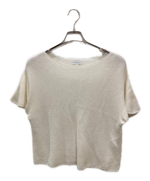 MACKINTOSH PHILOSOPHY（マッキントッシュ フィロソフィー）MACKINTOSH PHILOSOPHY (マッキントッシュ フィロソフィー) 半袖ニット ホワイト サイズ:38の古着・服飾アイテム