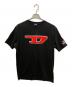 DIESEL（ディーゼル）の古着「ビッグDロゴワッペンTシャツ」｜ブラック