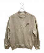 PALACEパレス）の古着「P3 CHAIN PUFF CREWスウェット / P3 チェーン パフ クルー」｜ベージュ