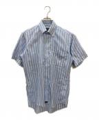 POLOポロ）の古着「古着半袖ストライプシャツ」｜ブルー