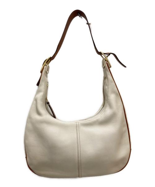 COACH（コーチ）COACH (コーチ) ワンショルダーホーボーバッグ ブラウン×アイボリーの古着・服飾アイテム