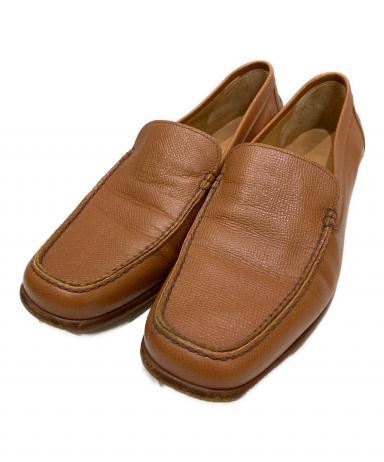 中古・古着通販】HERMES (エルメス) H型押しレザーローファー ブラウン