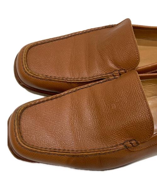 HERMES（エルメス）HERMES (エルメス) H型押しレザーローファー ブラウン サイズ:38の古着・服飾アイテム