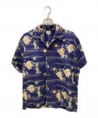 Sun Surfサンサーフ）の古着「シルクアロハシャツ」｜ネイビー