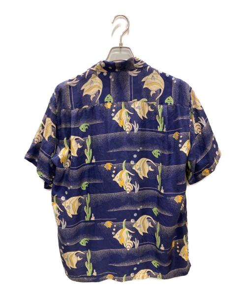 Sun Surf（サンサーフ）Sun Surf (サンサーフ) シルクアロハシャツ ネイビー サイズ:Lの古着・服飾アイテム