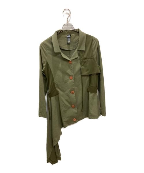 EPOCH（エポック）EPOCH (エポック) アシメデザインジャケット オリーブ サイズ:40の古着・服飾アイテム