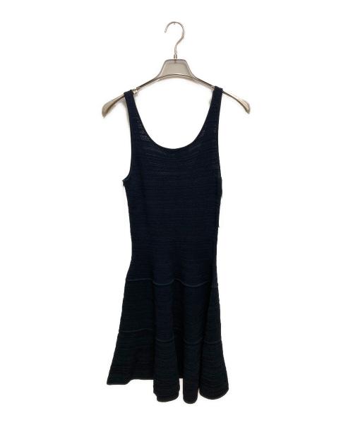 RALPH LAUREN（ラルフローレン）RALPH LAUREN (ラルフローレン) ノースリーブニットワンピース ネイビー サイズ:XSの古着・服飾アイテム