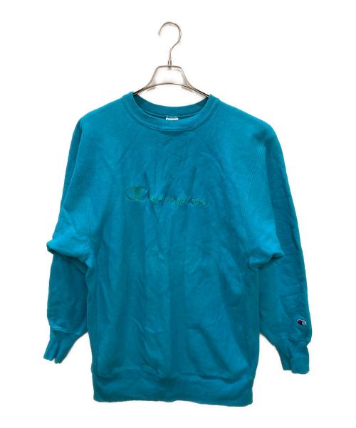 Champion REVERSE WEAVE（チャンピオン リバース ウィーブ）Champion REVERSE WEAVE (チャンピオン リバース ウィーブ) 90S 刺繍スウェット ブルー サイズ:XXLの古着・服飾アイテム