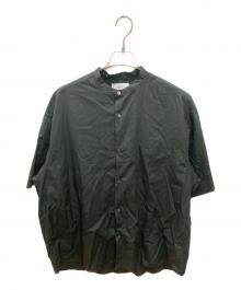 Graphpaper（グラフペーパー）の古着「Broad S/S Oversized Band Collar Shirt」｜ブラック
