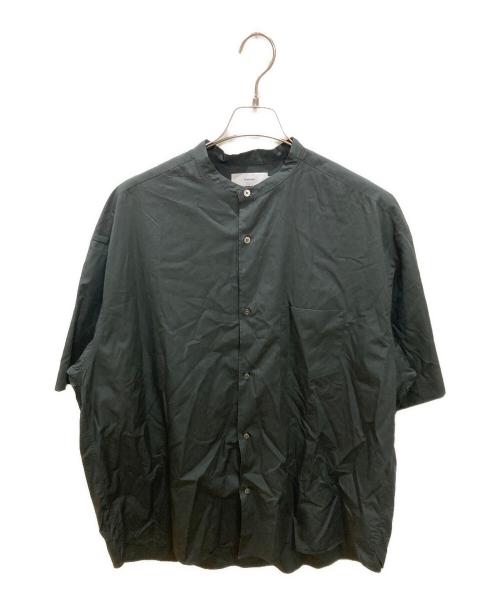 Graphpaper（グラフペーパー）Graphpaper (グラフペーパー) Broad S/S Oversized Band Collar Shirt ブラック サイズ:1の古着・服飾アイテム