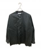 Graphpaperグラフペーパー）の古着「High Count Band Collar Shirt」｜ブラック