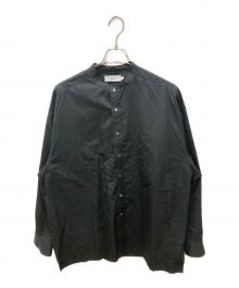 Graphpaper（グラフペーパー）の古着「High Count Band Collar Shirt」｜ブラック